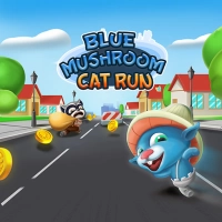Carrera De Gatos Con Hongos Azules