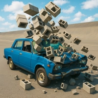 Test Di Collisione Automobilistica: Città Abbandonata