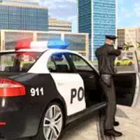 Анимационен Слайд С Полицейска Кола