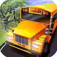 Conducción Del Autobús Escolar De La Ciudad