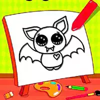 Chauve-Souris Facile À Colorier Pour Les Enfants