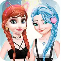 elsa_and_anna_dress_up_makeup Խաղեր