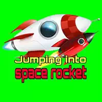 Jumping into space rocket travels in space