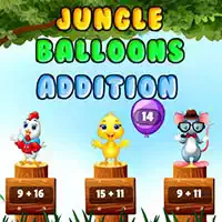 Jungle Balloons Addition game screenshot