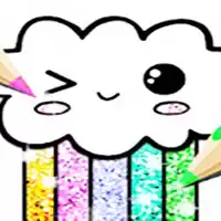 Kawaii Coloring Book Glitter - სახატავი წიგნი