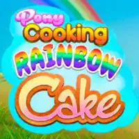 Pony Cooking Rainbow Cake