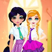 princesses_bff_rush_to_school Խաղեր