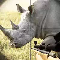 Lovitură De Împușcare A Vânătorului De Rinoceri