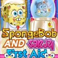 Spongebob અને સેન્ડી પ્રથમ સહાય