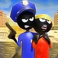 Stickman Police vs Gangsters Street fight