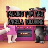 Talking Cat Tom And Angela Coloring