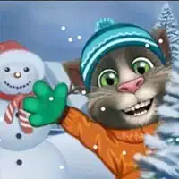 talking_tom_playing_snowballs Խաղեր