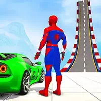 zigzag_car_spiderman_racer_-3d গেমস