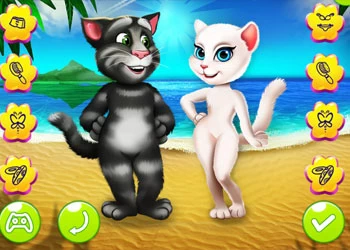 Angela Und Tom Strandurlaub Spiel-Screenshot