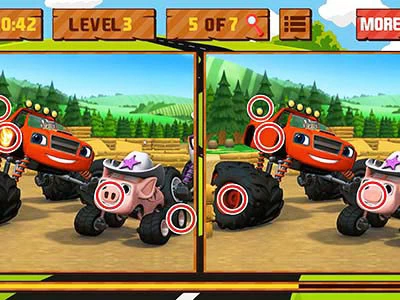 Blaze Monster Machines Differences game screenshot