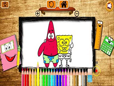 Bts Sponge Bob Värvimine mängu ekraanipilt