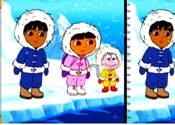 Dora Najdi Rozdíly snímek obrazovky hry