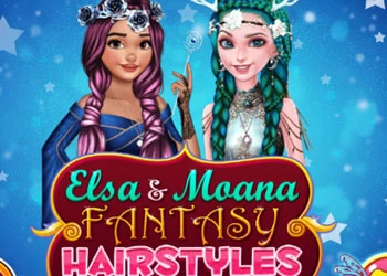 ทรงผมแฟนตาซี Elsa และ Moana ภาพหน้าจอของเกม