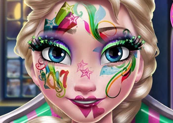 Elsa Novoroční Make-Up snímek obrazovky hry