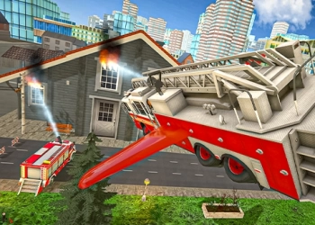 Flying Fire Truck Driving Sim pamje nga ekrani i lojës