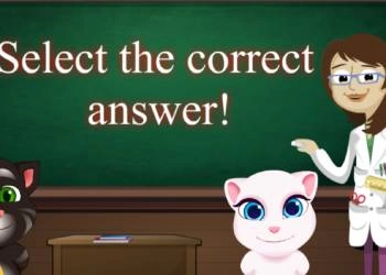Spel Tom En Angela School Quiz schermafbeelding van het spel