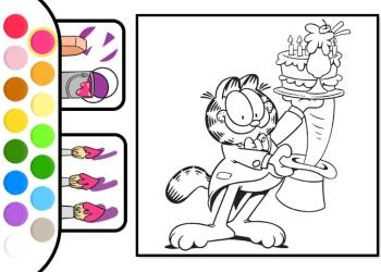 Libro Para Colorear Garfield captura de pantalla del juego