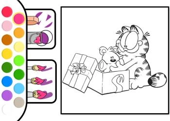 Garfield Coloring Page game screenshot
