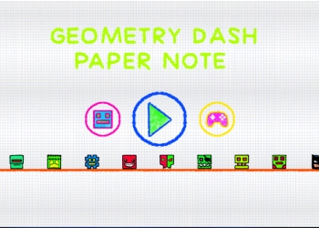 Geometry Dash Paper Note game screenshot
