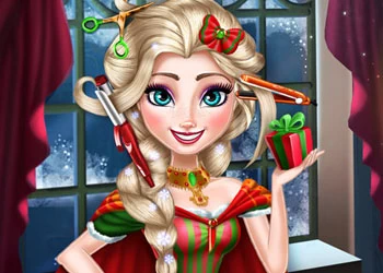 Rainha Do Gelo: Cortes De Cabelo Reais De Natal captura de tela do jogo