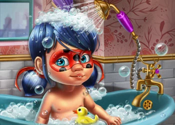 Ladybug Baby Shower Care game screenshot