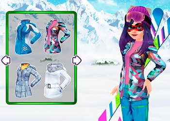 Mask Lady Ski Time game screenshot