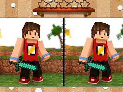 Minecraft Five Differences screenshot del gioco