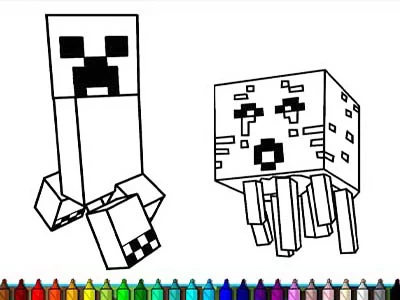 Вясёлая Кніжка-Размалёўка Minecraft скрыншот гульні