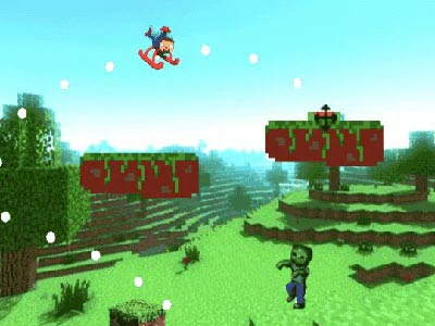 Minecraft Приключение С Хеликоптер екранна снимка на играта