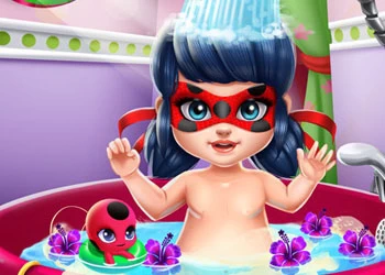 Miraculous Hero Baby Bath game screenshot