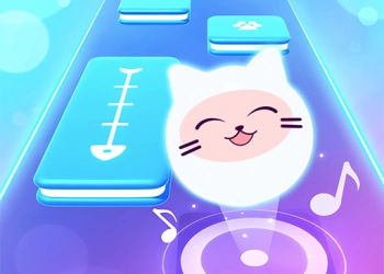 მუსიკა კატა! საფორტეპიანო ფილების თამაში 3D თამაშის სკრინშოტი