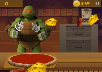 Ninja Turtles: Պիցցայի Ժամանակ խաղի սքրինշոթ
