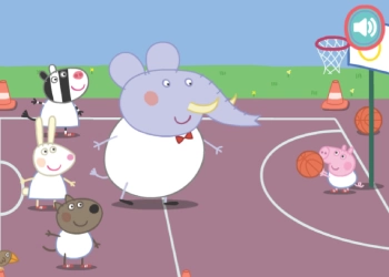 पेप्पा सुअर बास्केटबॉल खेल का स्क्रीनशॉट