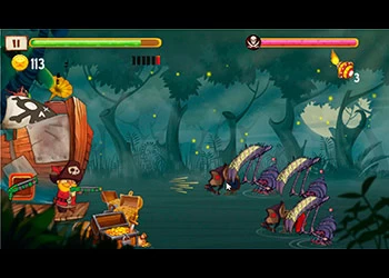 Piratas Contra Zombis captura de pantalla del juego
