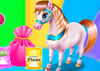 Pony Koken Regenboogtaart schermafbeelding van het spel