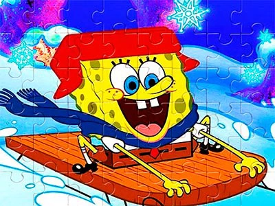 Spongebob Winterpuzzle Spiel-Screenshot