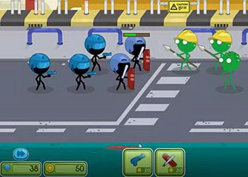 Stickman Vs Zombies schermafbeelding van het spel