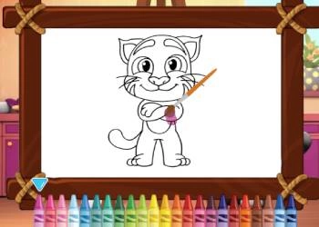 Rääkiv Kass Tom Ja Angela Värvimine mängu ekraanipilt