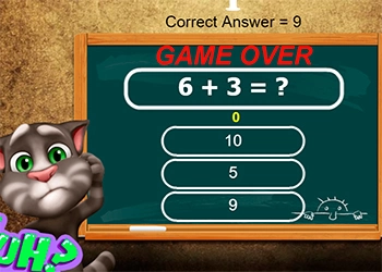 Talking Tom - Math Test Challenge skærmbillede af spillet