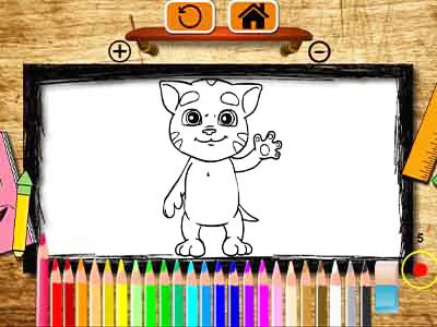 Livro De Colorir Talking Tom captura de tela do jogo