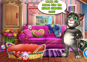 Talking Tom Kinder Surprise თამაშის სკრინშოტი