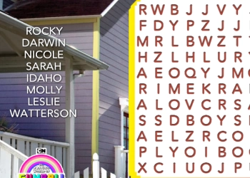 The Amazing World Gumball Word Search game screenshot