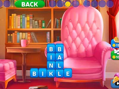 Word Cross Kitty Scramble schermafbeelding van het spel