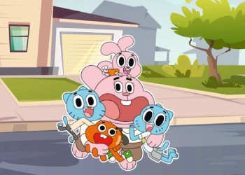 Гульня World Of Gumball Размалёўка скрыншот гульні